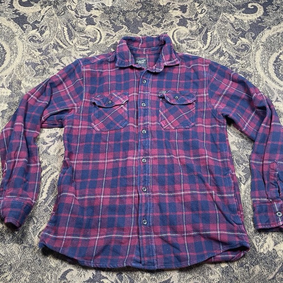 Tops - Redwood Creek Plaid Flannel Shirt Jacket Womens Size Large Red Blue